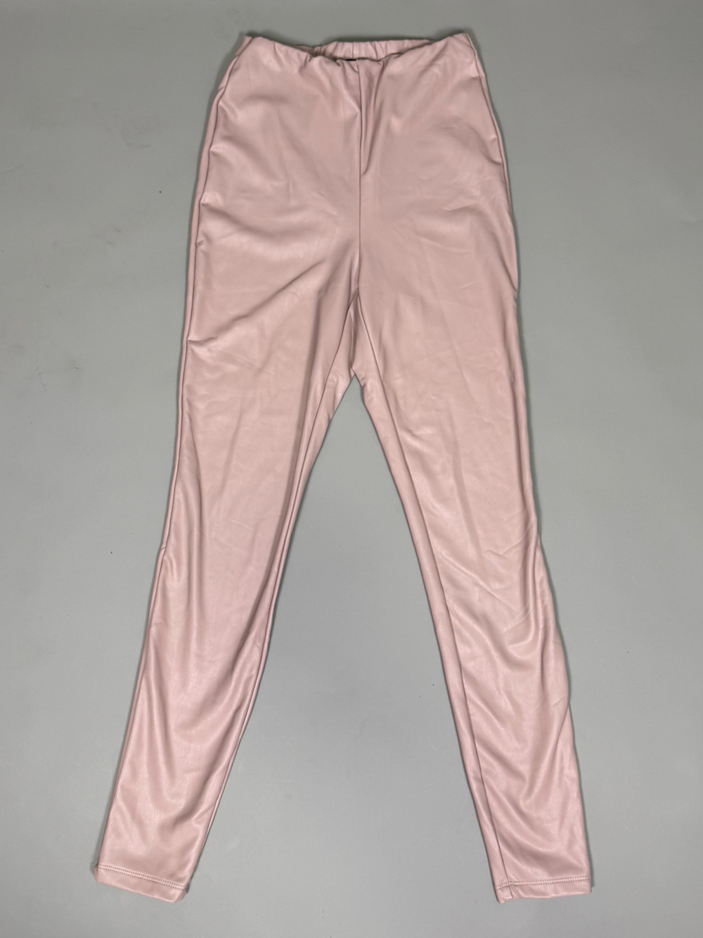 EXPRESS Women’s Faux Leather Leggings Pink Blush Skinny Pants Size XS #17